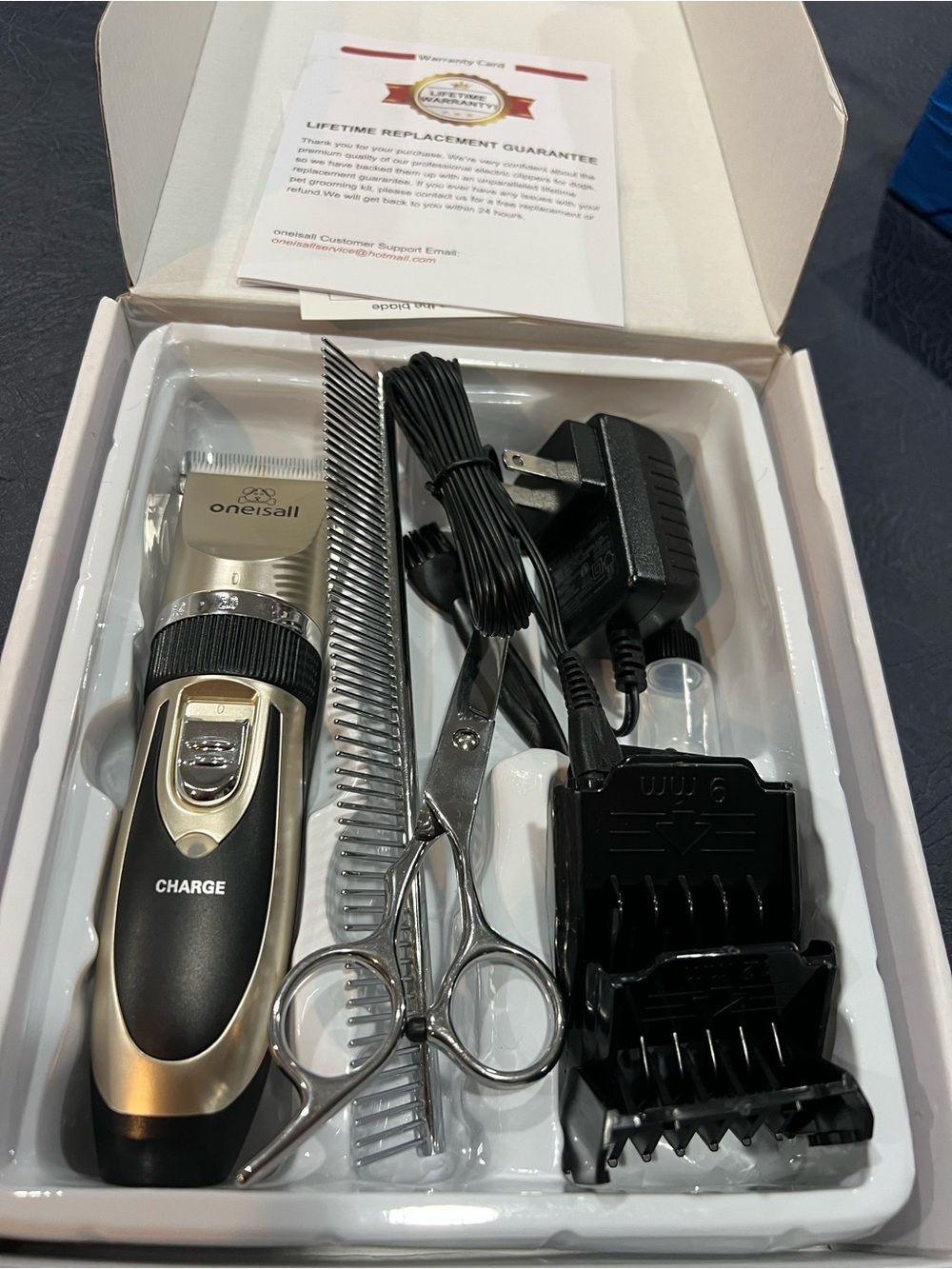 onesall Gold & Black Cordless Hair Clipper Kit
